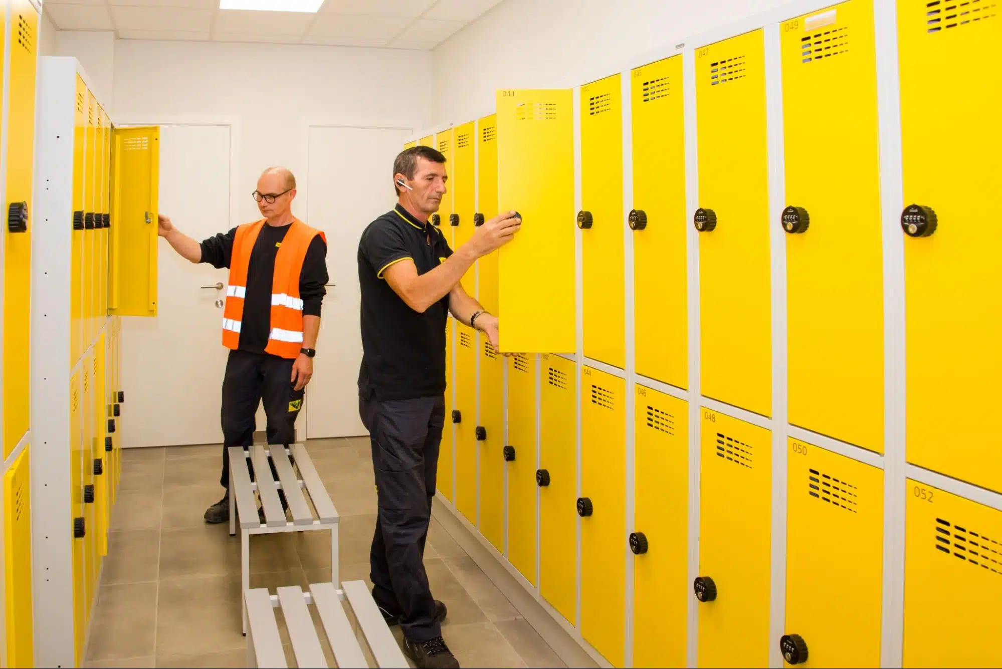 Lockerruimte voor medewerkers bij een klant uit de logistieke sector